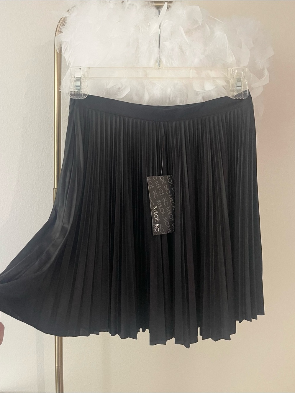 Black Pleated high waisted skirt NWT sz S